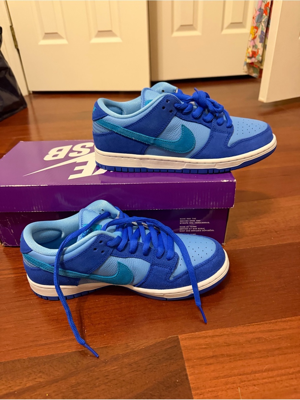 Nike Kids Low-Top Sneakers in Bright and Teal Blue